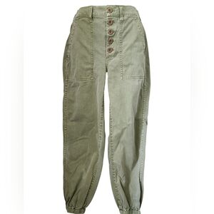 Madewell Army Green Button-Fly Cargo Joggers - Sz 23